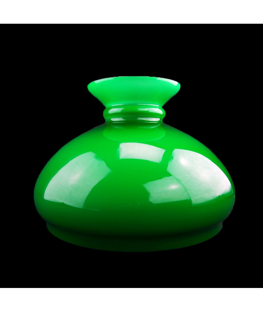 Green Vesta Oil Lamp Shade with 187mm Base