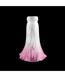 White/Pink Tiffany Style Pond Lily Light Shade with 40mm Fitter Neck