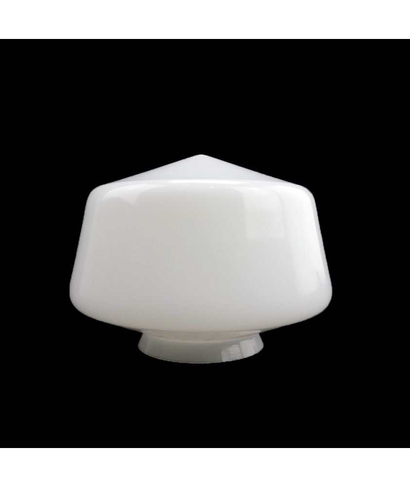 200mm Opal  School House Ceiling Light Shade with 100mm Fitter Neck