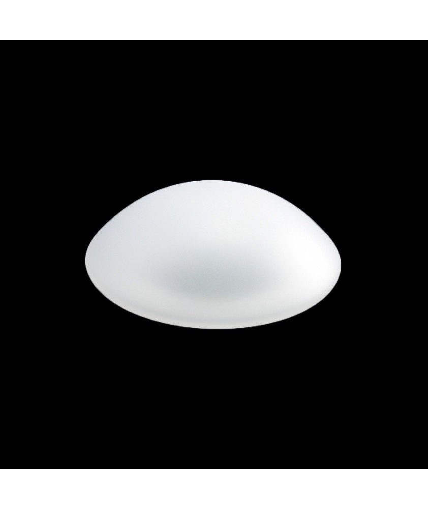 200mm Frosted Pan Drop Ceiling Light Shade with 135mm Fitter Neck