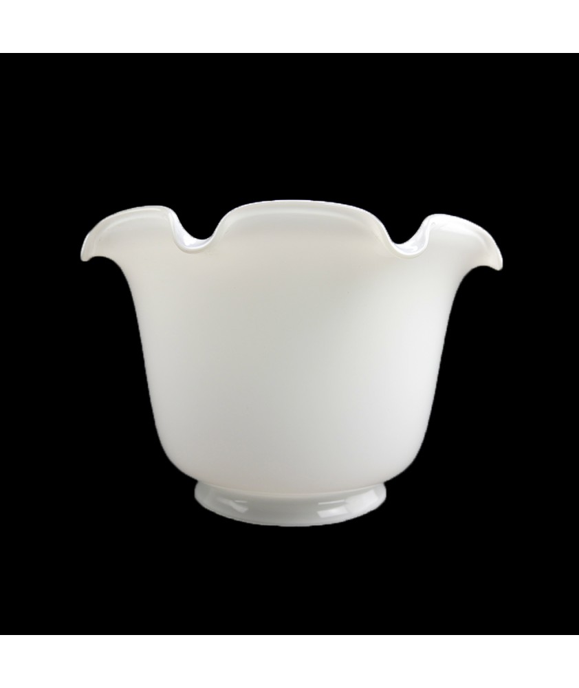 Opal White Oil Lamp Shade with 100mm Base