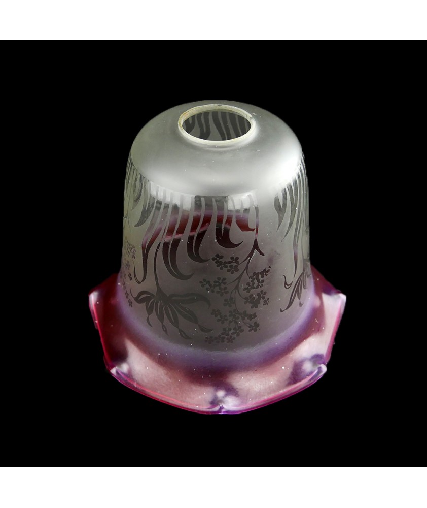 Cranberry Tipped Christopher Wray Tulip Light Shade with 45mm Fitter Hole