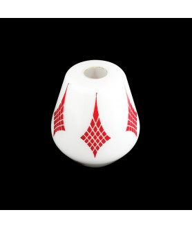 Retro Red and White Tulip Light Shade with 30mm Fitter Hole