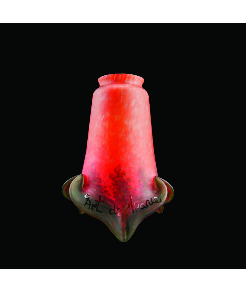 Red to Blue Pate de Verre Light Shade with 57mm Fitter Neck
