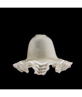 Frosted Frilly Tulip Light Shade With 30mm Fitter Hole