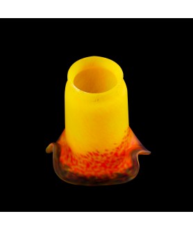 Yellow/Orange/Brown Pate De Verre Light Shade with 52mm Fitter Hole