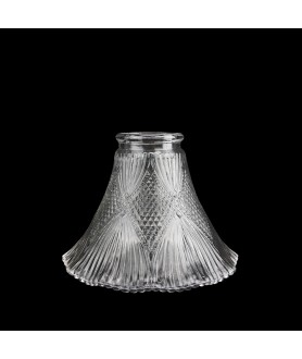 Prismatic Tulip Light Shade with Cross Pattern and 55mm Fitter Neck 