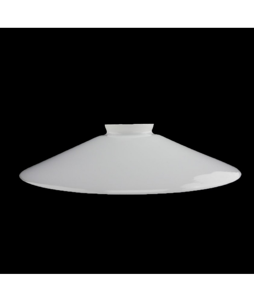 250mm Flat Opal Coolie Light Shade with 55mm Fitter Neck