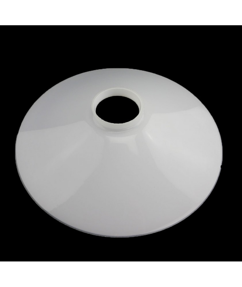 250mm Flat Opal Coolie Light Shade with 55mm Fitter Neck