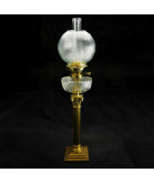 Hobnail Cut Glass Oil Lamp Shade with 100mm Base 