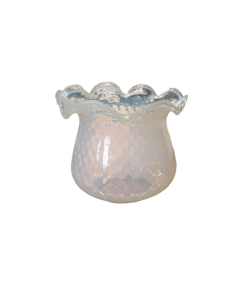 Opalescent Oil Lamp Shade with 100mm Base