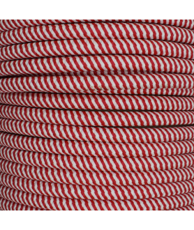 0.75mm Round Cable Red/White Spiral