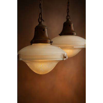 Custom Holophane Glass Shades