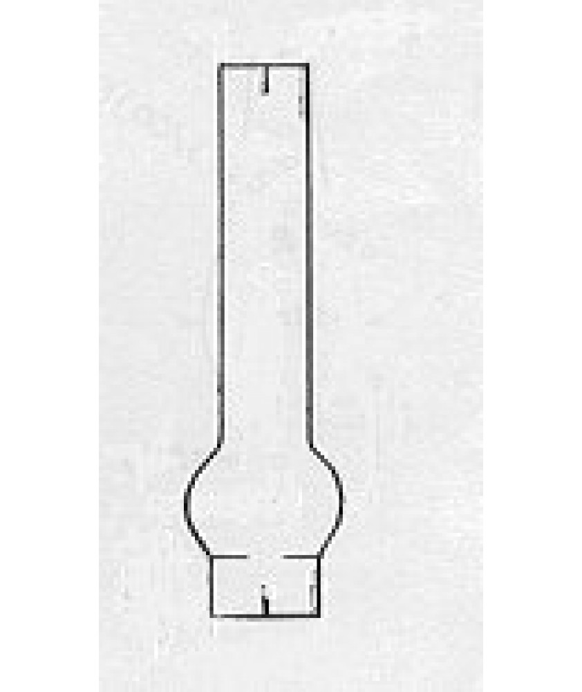 15 Line Matador Oil Lamp Chimney 260mm High with 53mm Base 
