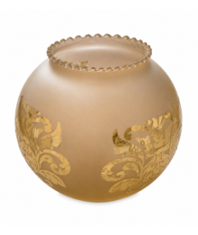 Frilled Top Amber Shade with 42mm Fitter Hole 